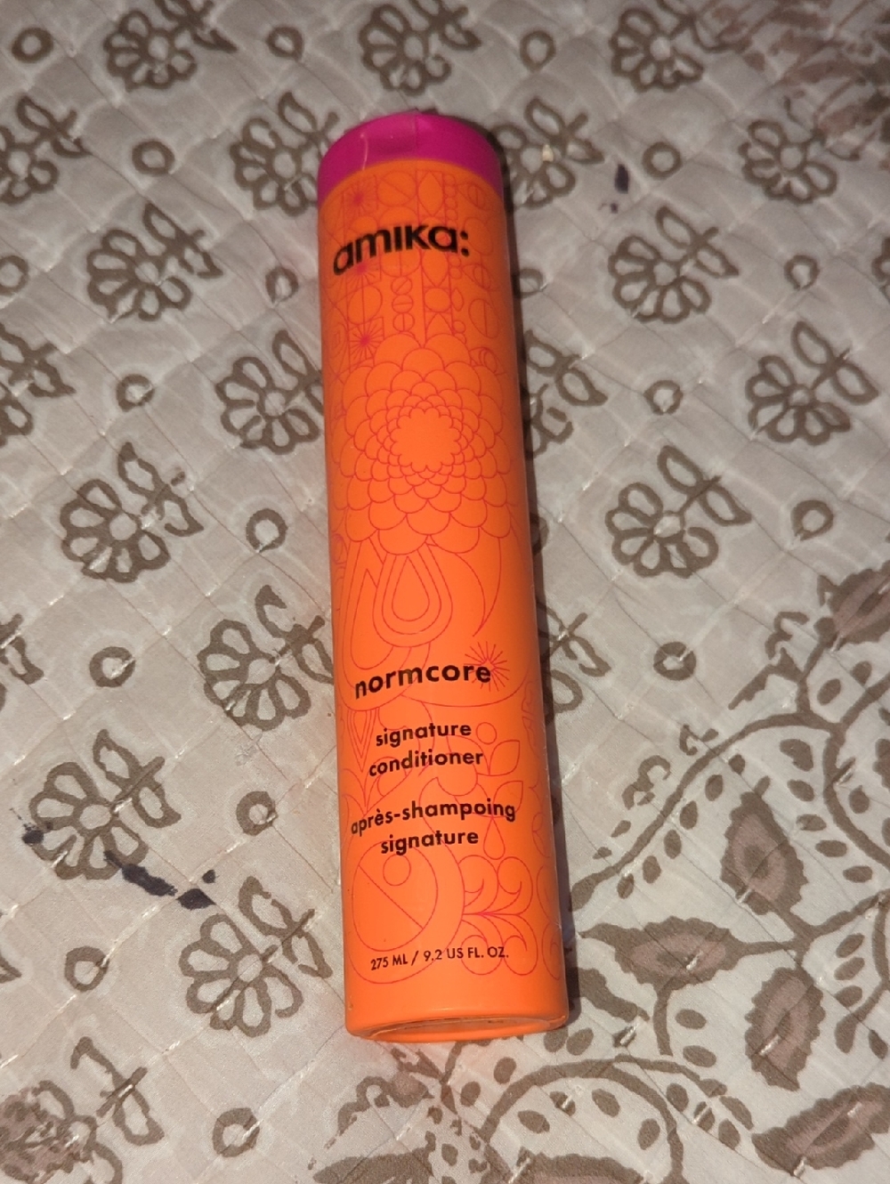 amika Normcore Signature Conditioner - Orange with Pink Cap